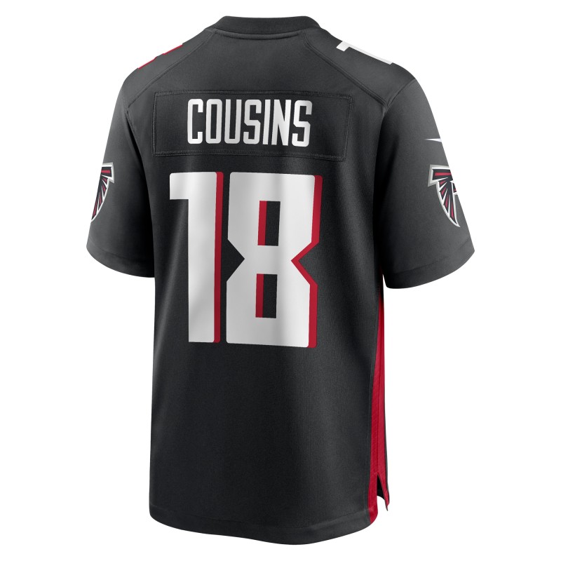Men's Atlanta Falcons Kirk Cousins Black Game Player Jersey