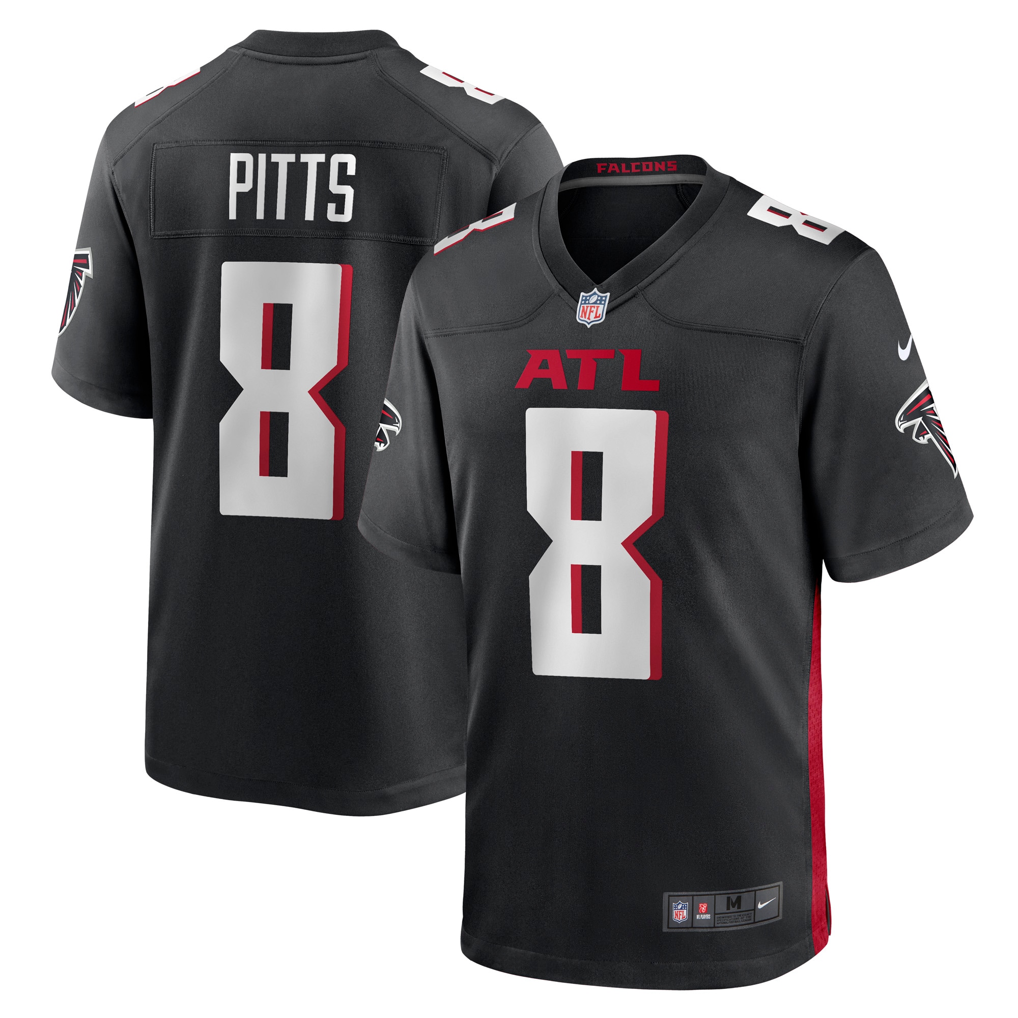 Men's Atlanta Falcons Kyle Pitts Black Game Jersey