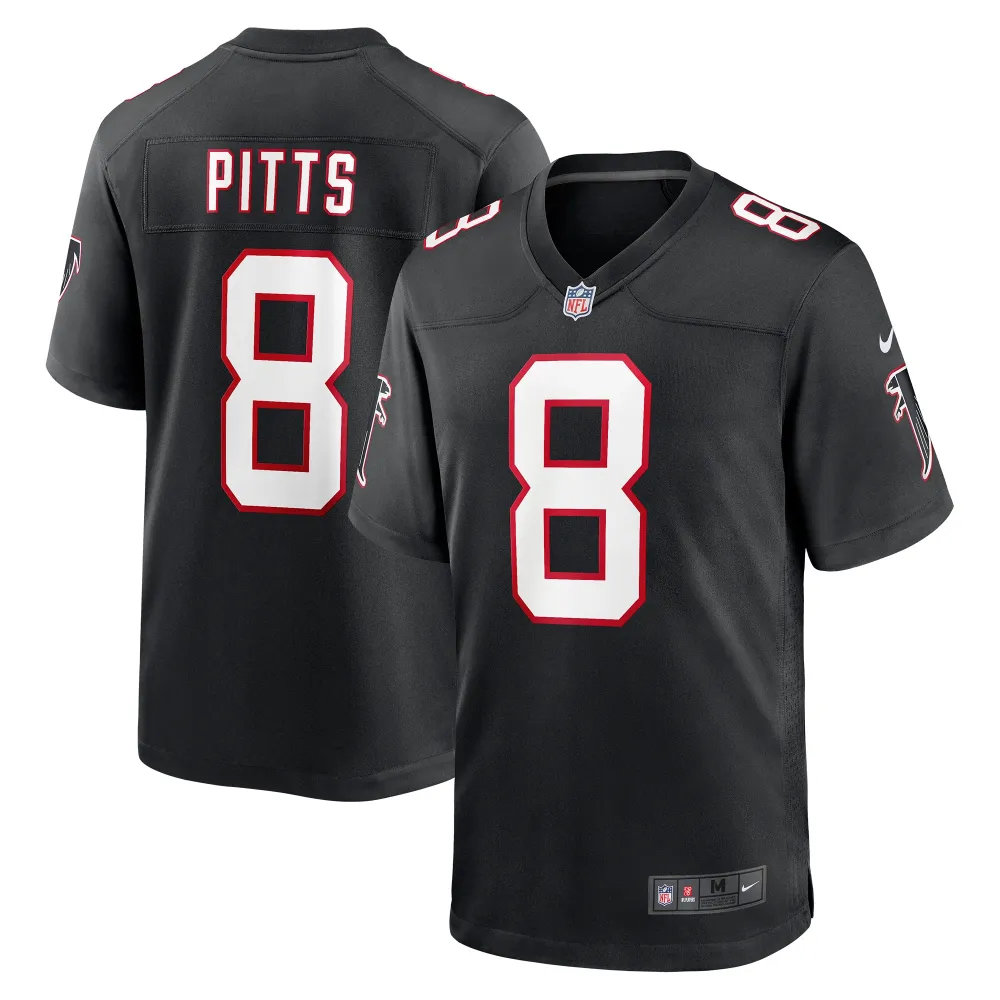 Men's Atlanta Falcons Kyle Pitts Black Player Game Jersey