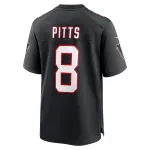 Men's Atlanta Falcons Kyle Pitts Black Player Game Jersey