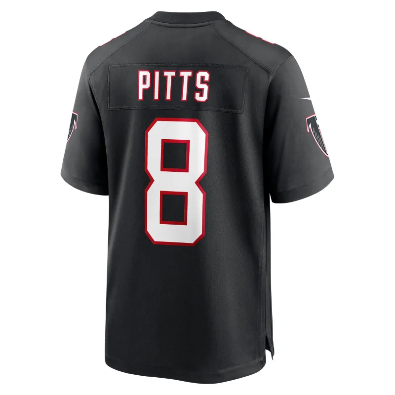 Men's Atlanta Falcons Kyle Pitts Black Player Game Jersey