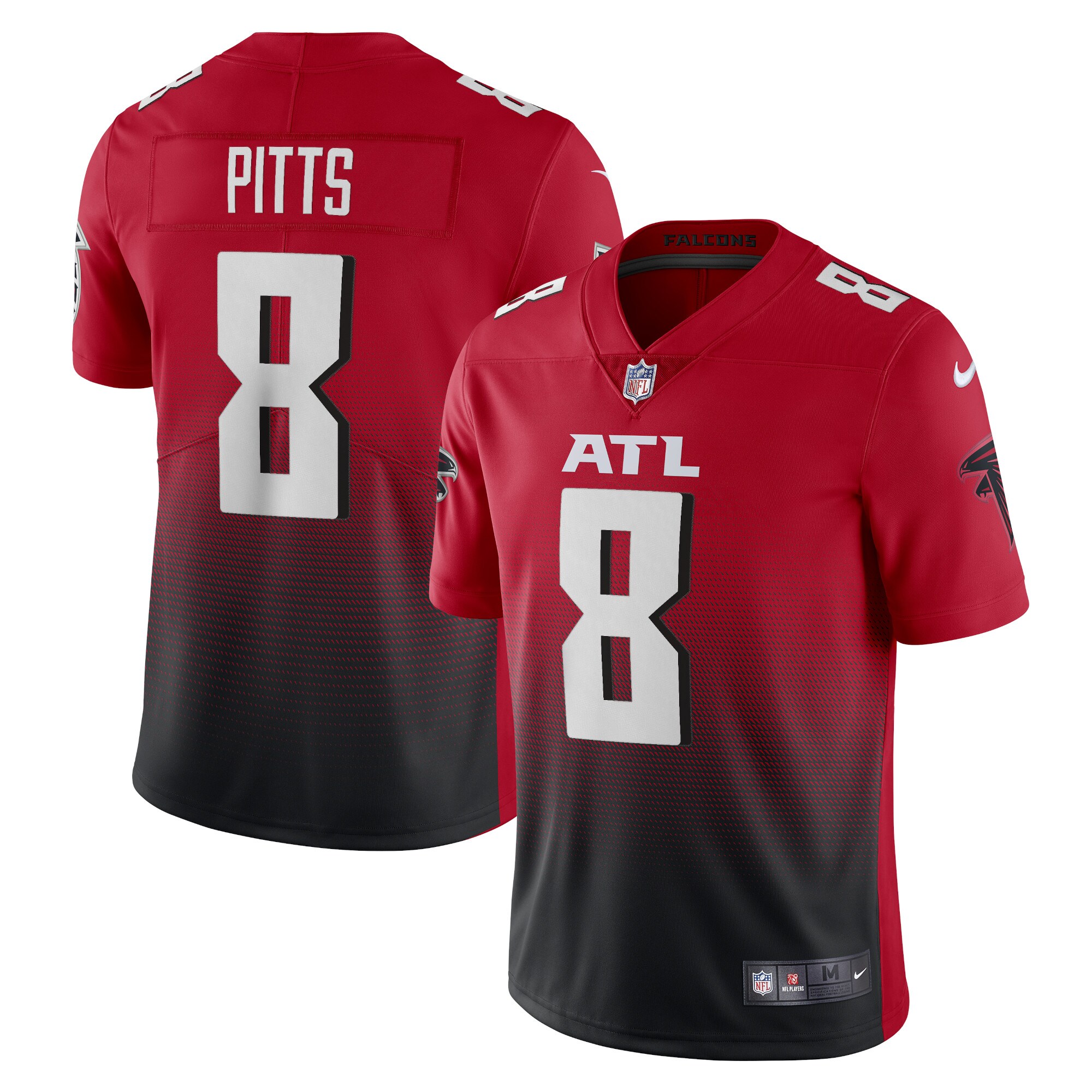 Men's Atlanta Falcons Kyle Pitts Red Alternate 2 Vapor Limited Jersey