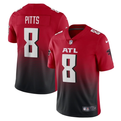 Men's Atlanta Falcons Kyle Pitts Red Alternate 2 Vapor Limited Jersey 01