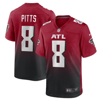 Men's Atlanta Falcons Kyle Pitts Red Alternate Game Jersey 01