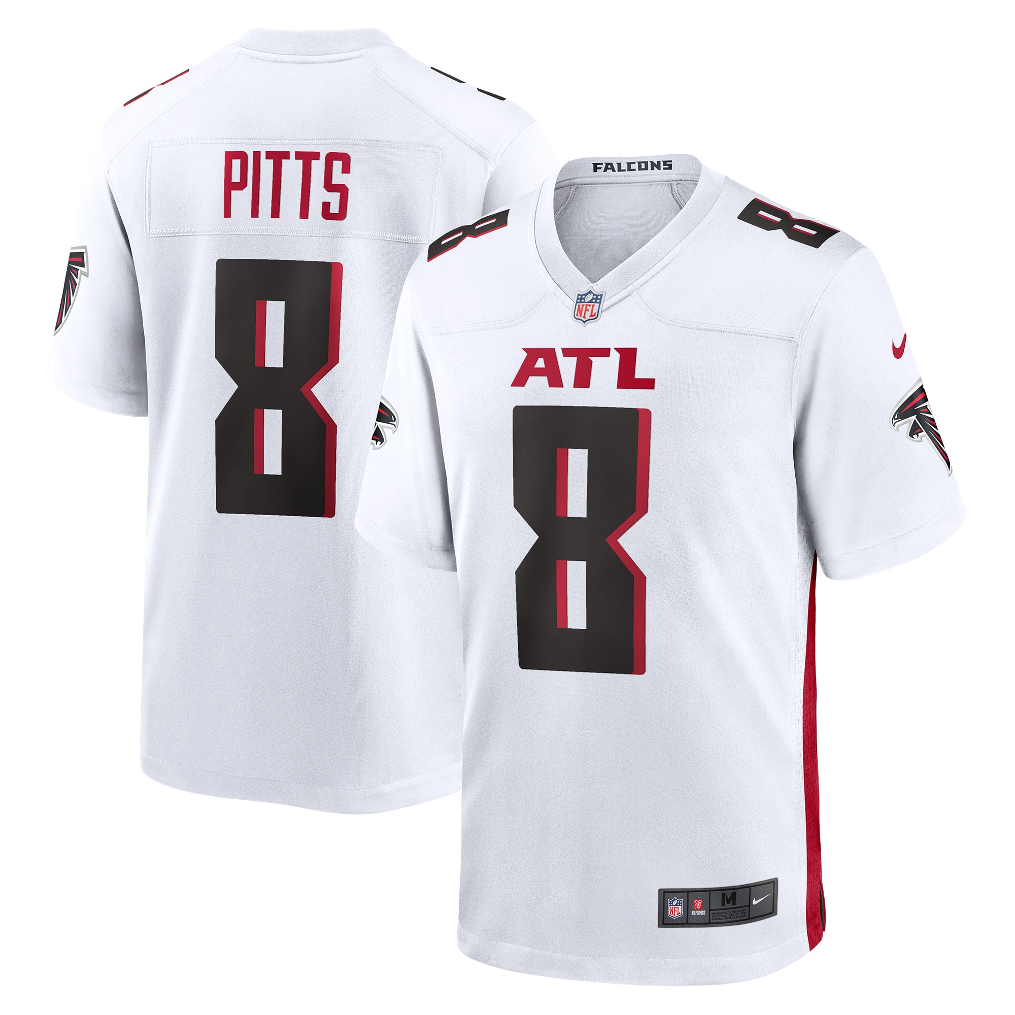 Men's Atlanta Falcons Kyle Pitts White Game Player Jersey