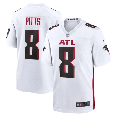 Men's Atlanta Falcons Kyle Pitts White Game Player Jersey 01