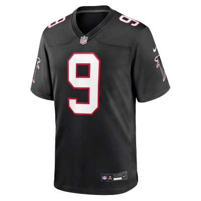Men's Atlanta Falcons Michael Penix Jr. Black Throwback Game Jersey 02