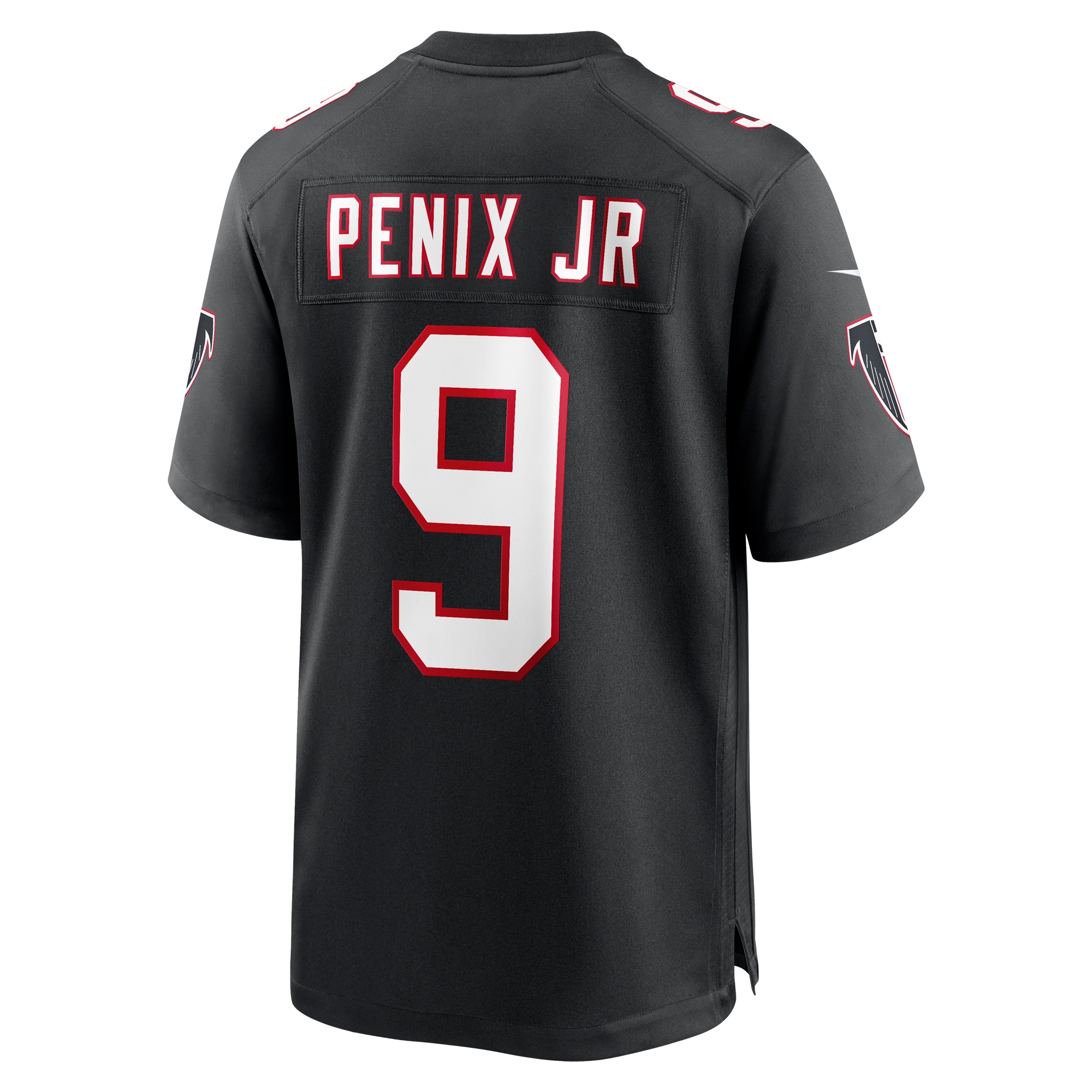 Men's Atlanta Falcons Michael Penix Jr. Black Throwback Game Jersey