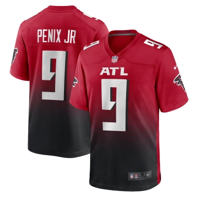 Men's Atlanta Falcons Michael Penix Jr. Red Alternate Game Jersey 01
