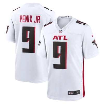 Men's Atlanta Falcons Michael Penix Jr. White Game Jersey 01