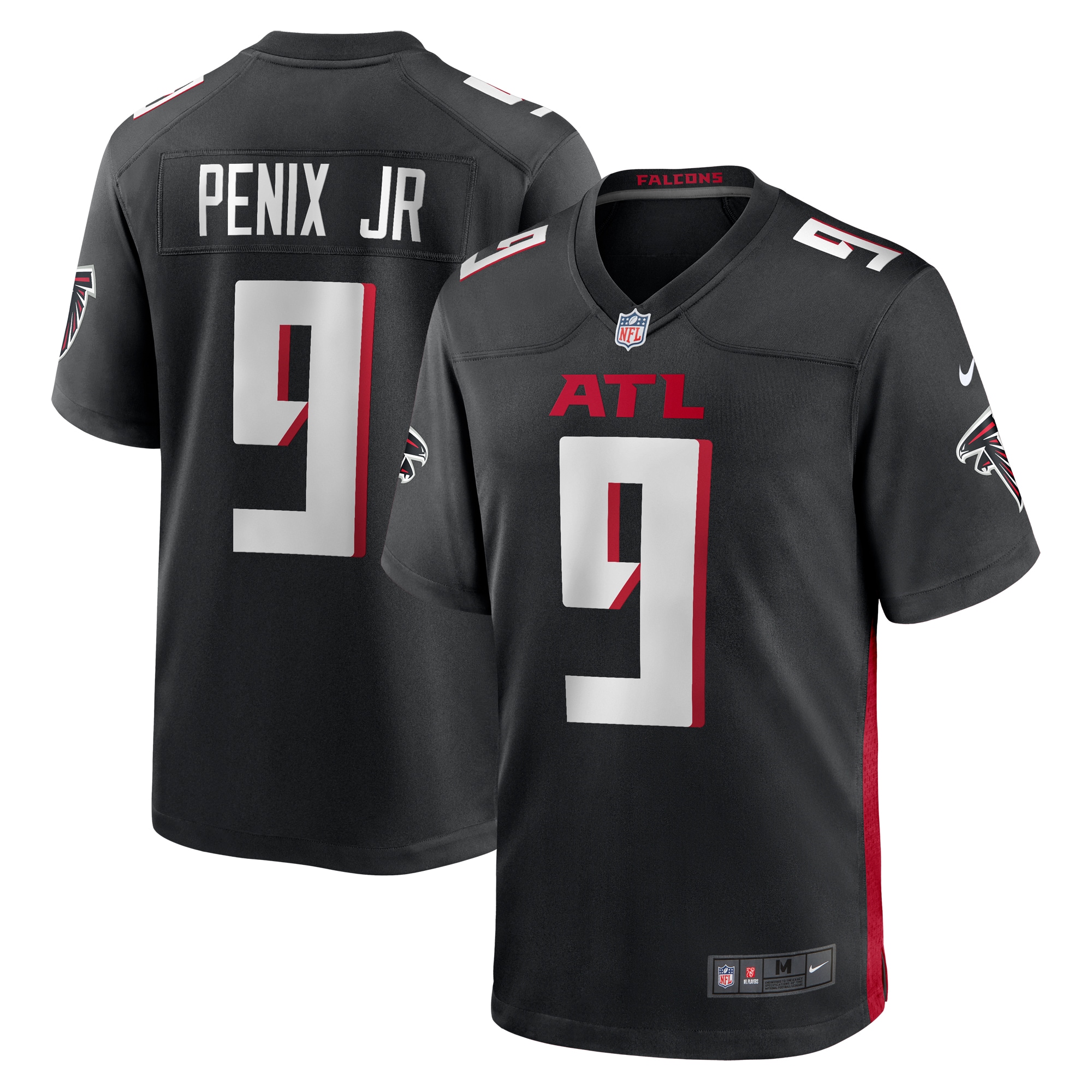 Men's Atlanta Falcons Michael Penix Jr. Black 2024 NFL Draft First Round Pick Player Game Jersey