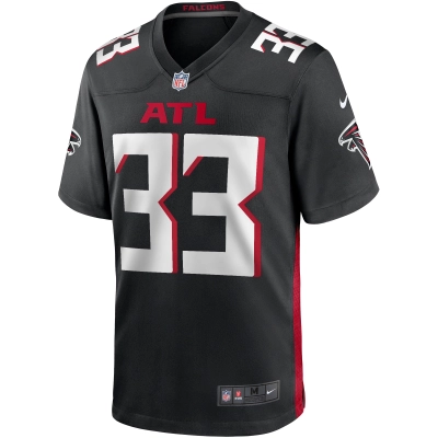 Men's Atlanta Falcons Michael Turner Black Game Retired Player Jersey 02