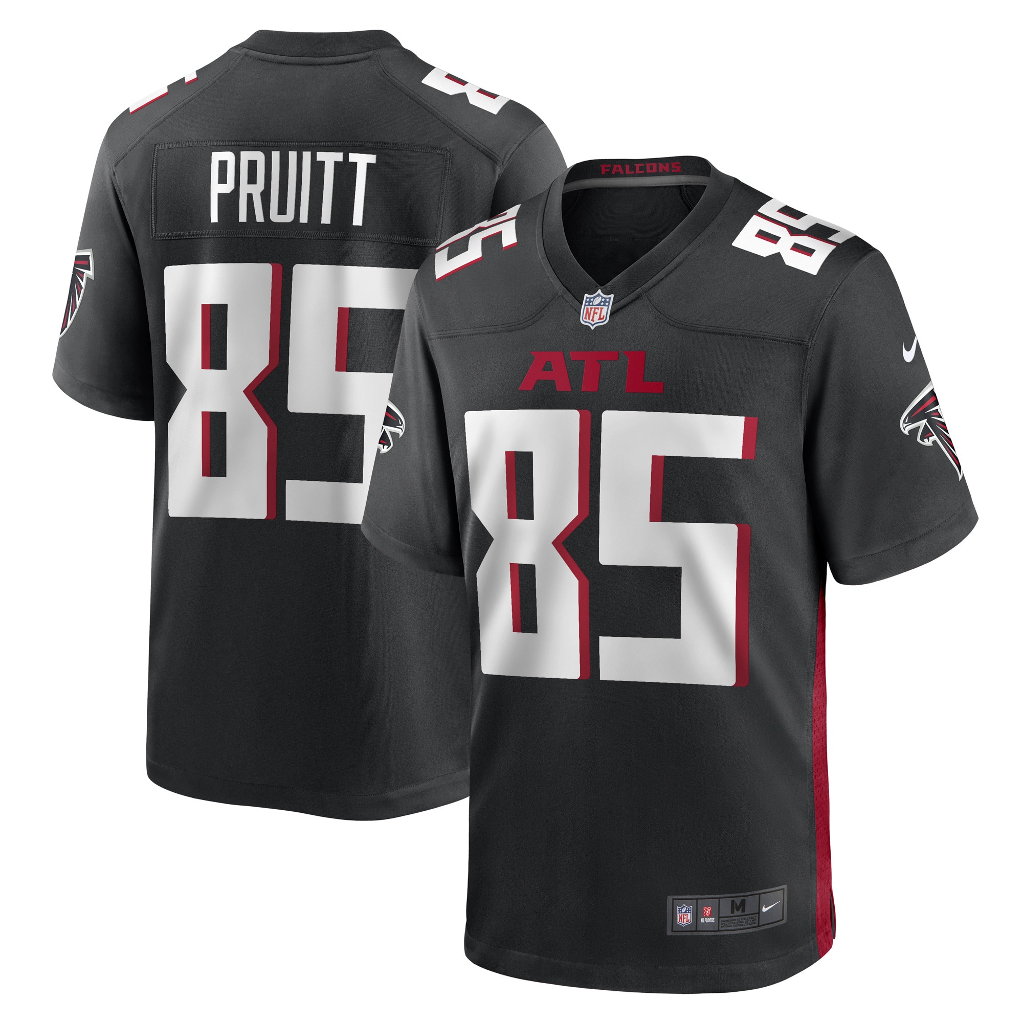 Men's Atlanta Falcons MyCole Pruitt Black Game Player Jersey