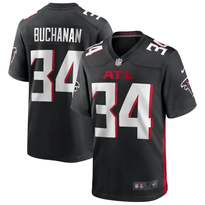 Men's Atlanta Falcons Ray Buchanan Black Game Retired Player Jersey 01