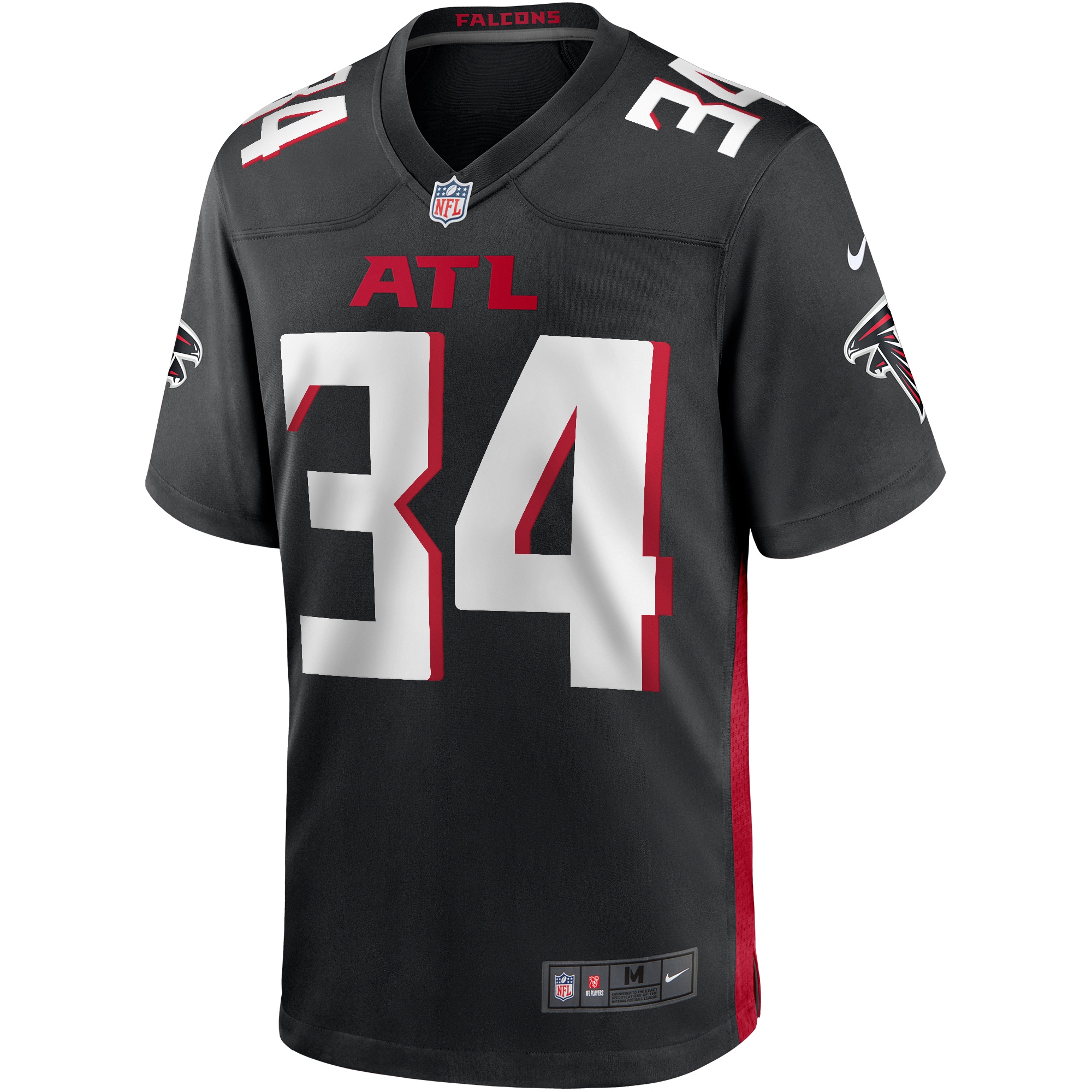 Men's Atlanta Falcons Ray Buchanan Black Game Retired Player Jersey