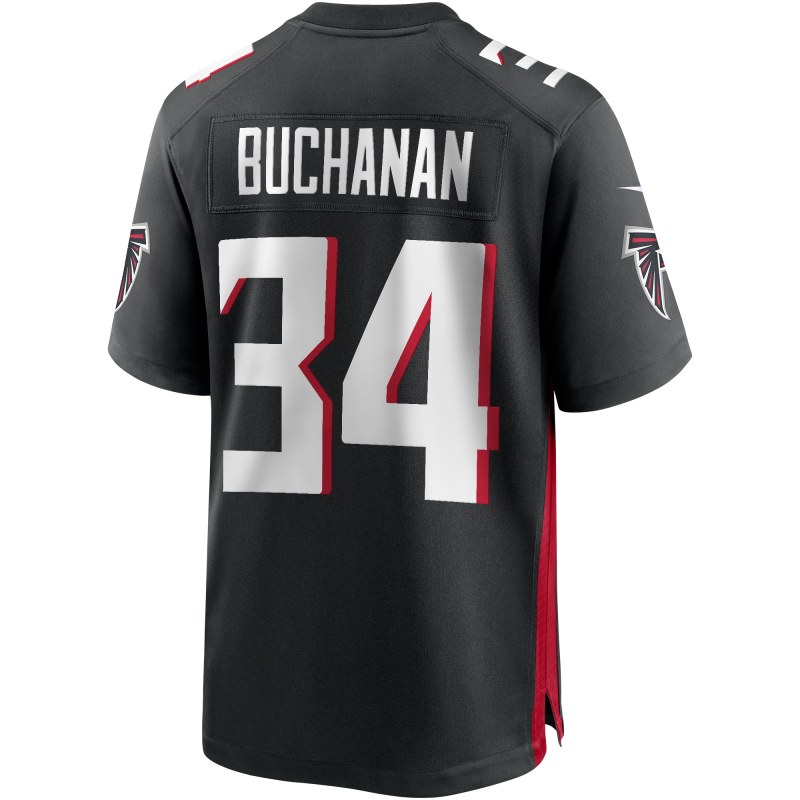 Men's Atlanta Falcons Ray Buchanan Black Game Retired Player Jersey