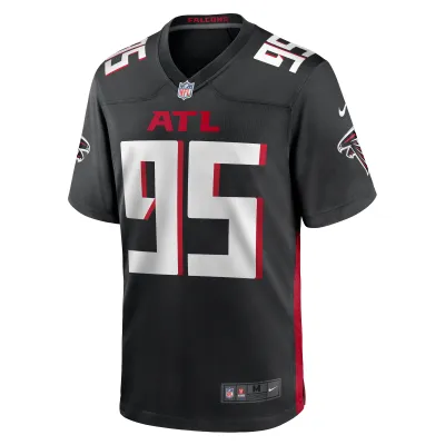 Men's Atlanta Falcons Ta'Quon Graham Black Game Jersey 02