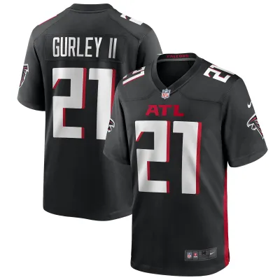 Men's Atlanta Falcons Todd Gurley II Black Game Player Jersey 01