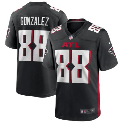 Men's Atlanta Falcons Tony Gonzalez Black Game Retired Player Jersey 01