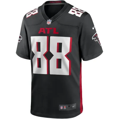 Men's Atlanta Falcons Tony Gonzalez Black Game Retired Player Jersey 02