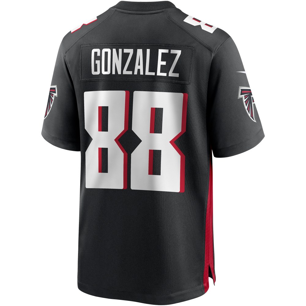 Men's Atlanta Falcons Tony Gonzalez Black Game Retired Player Jersey