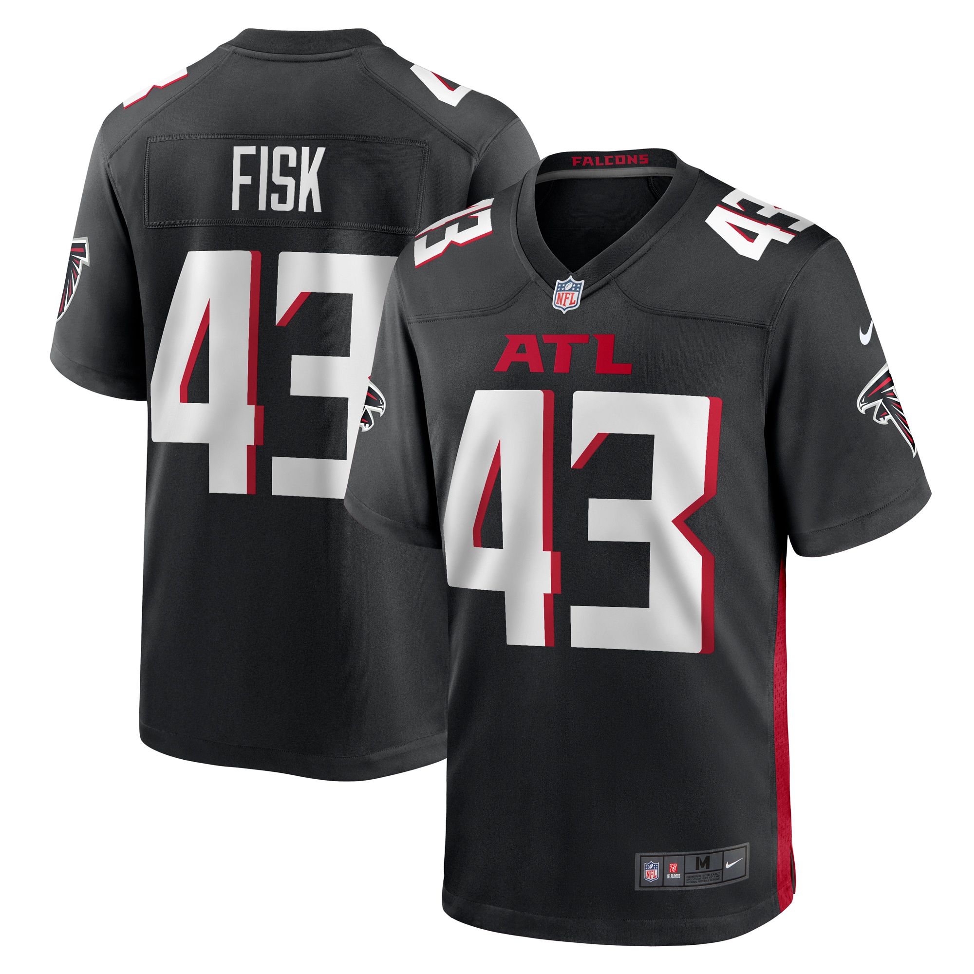 Men's Atlanta Falcons Tucker Fisk Black Player Game Jersey