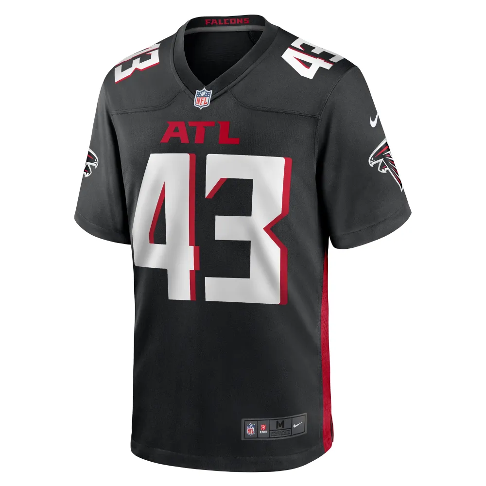Men's Atlanta Falcons Tucker Fisk Black Player Game Jersey