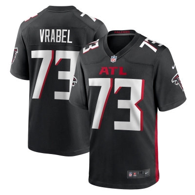 Men's Atlanta Falcons Tyler Vrabel Black Player Game Jersey 01