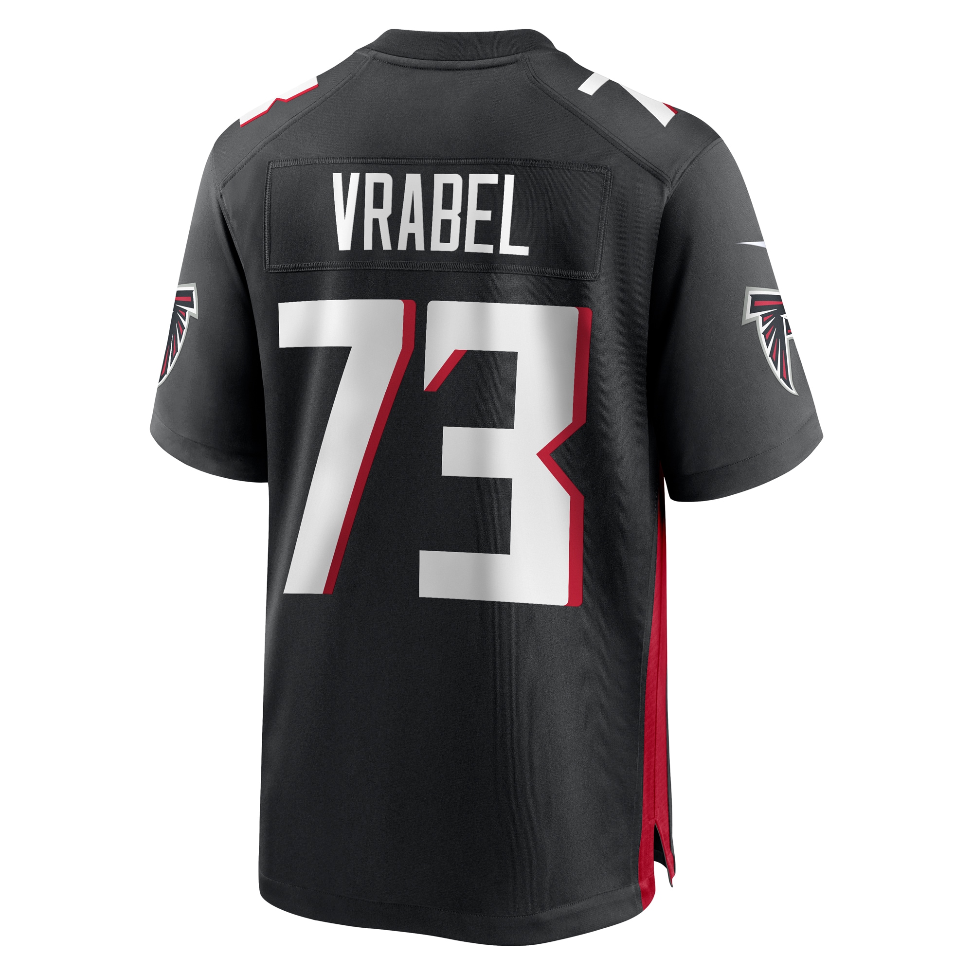 Men's Atlanta Falcons Tyler Vrabel Black Player Game Jersey