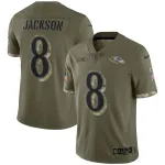 Men's Baltimore Ravens Olive 2022 Salute To Service Limited Jersey