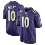 Men's Baltimore Ravens Arthur Maulet Purple Game Jersey