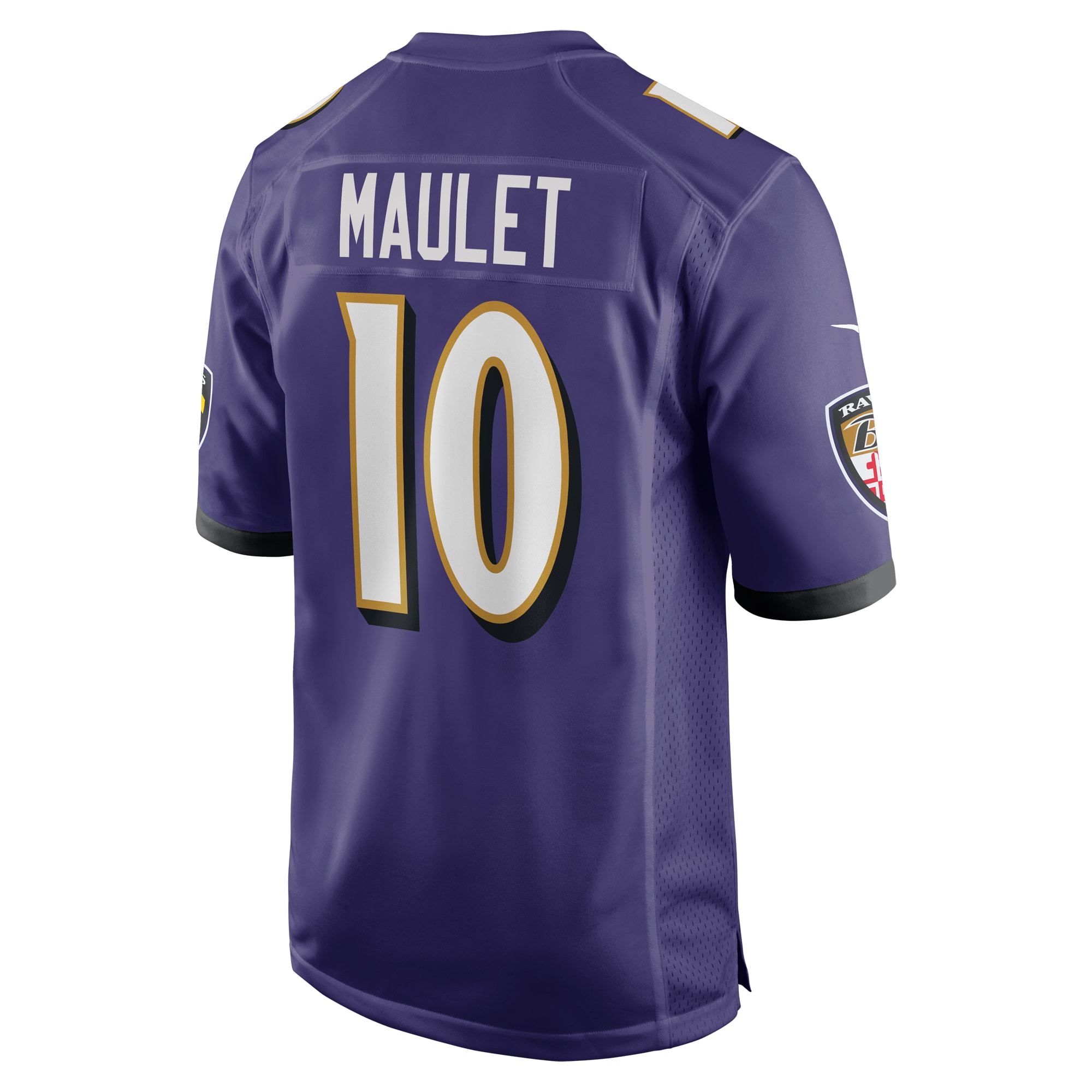 Men's Baltimore Ravens Arthur Maulet Purple Game Jersey