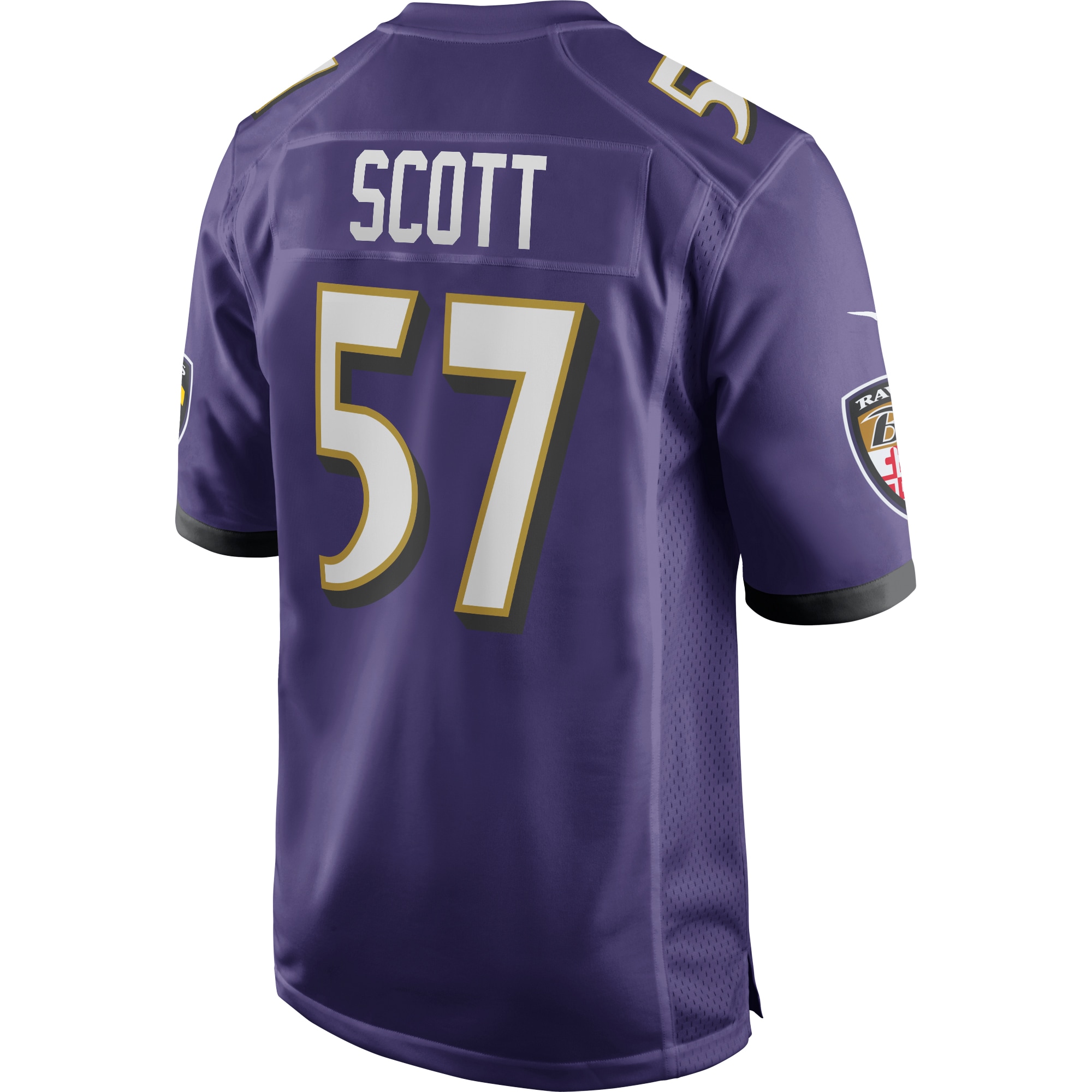 Men's Baltimore Ravens Bart Scott Purple Game Retired Player Jersey