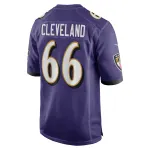 Men's Baltimore Ravens Ben Cleveland Purple Game Jersey