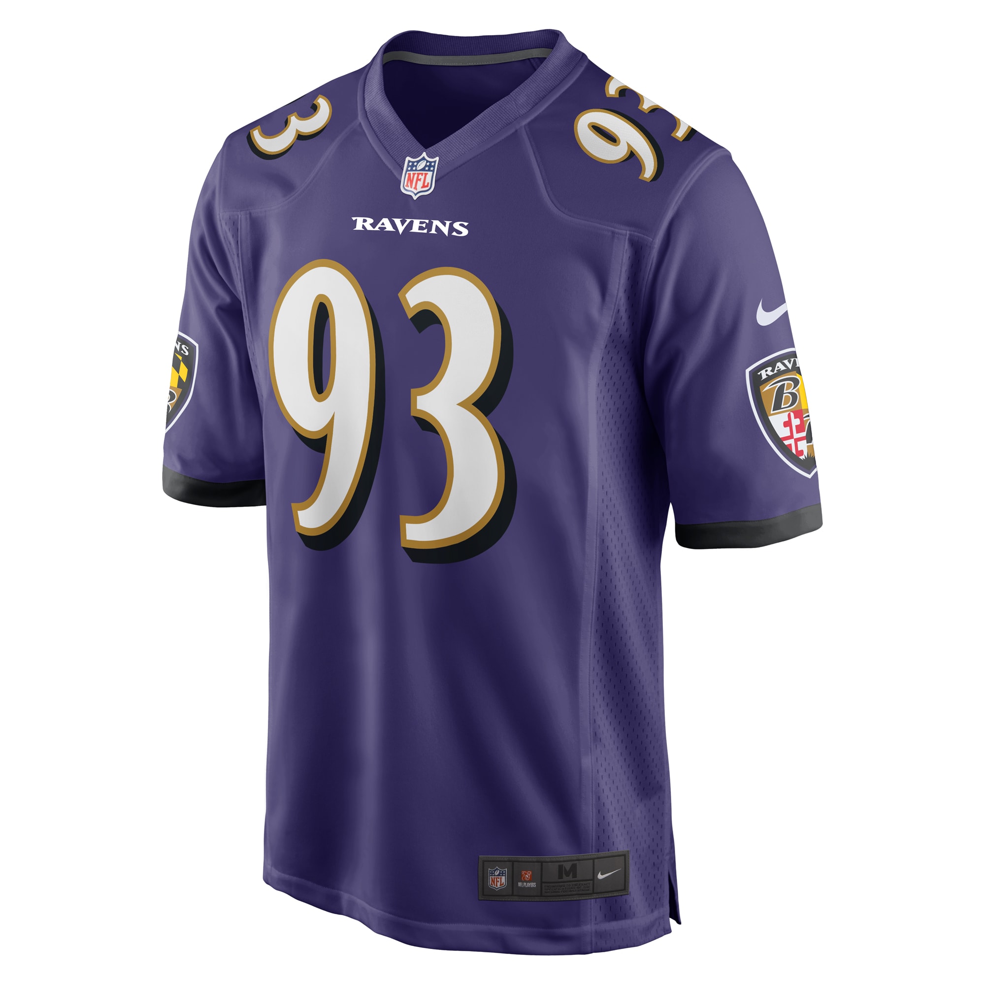 Men's Baltimore Ravens Bravvion Roy Purple Game Jersey