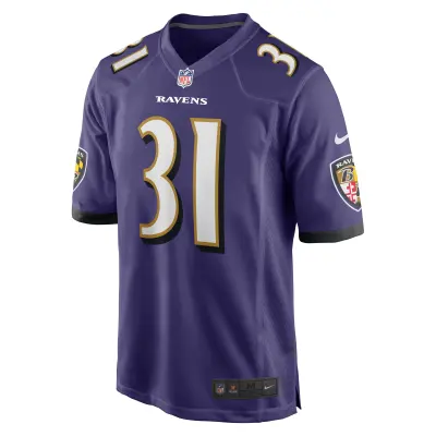 Men's Baltimore Ravens Dalvin Cook Purple Game Jersey 02