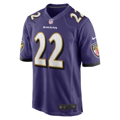 Men's Baltimore Ravens Damarion Williams Purple Player Game Jersey 02