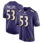 Men's Baltimore Ravens Del'Shawn Phillips Purple Game Player Jersey