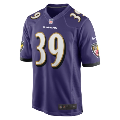 Men's Baltimore Ravens Duron Harmon Purple Game Jersey 02