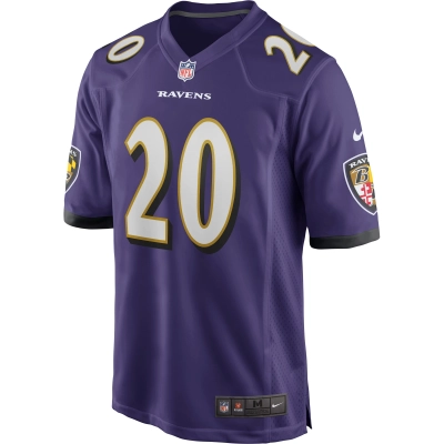 Men's Baltimore Ravens Ed Reed Purple Game Retired Player Jersey 02