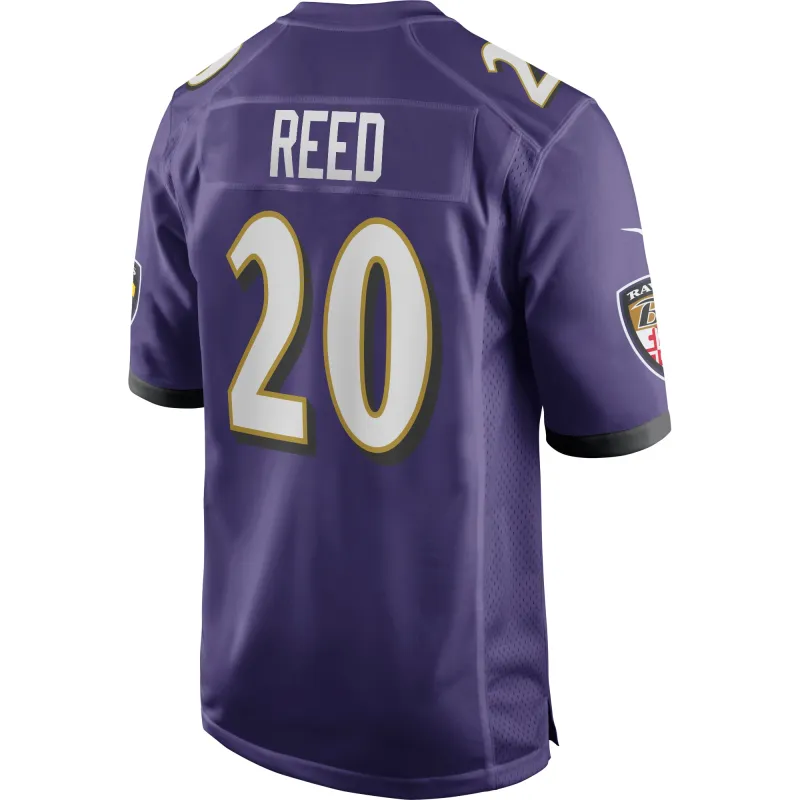 Men's Baltimore Ravens Ed Reed Purple Game Retired Player Jersey
