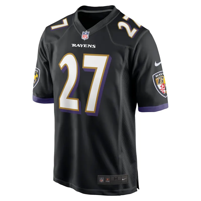 Men's Baltimore Ravens J.K. Dobbins Black Game Jersey