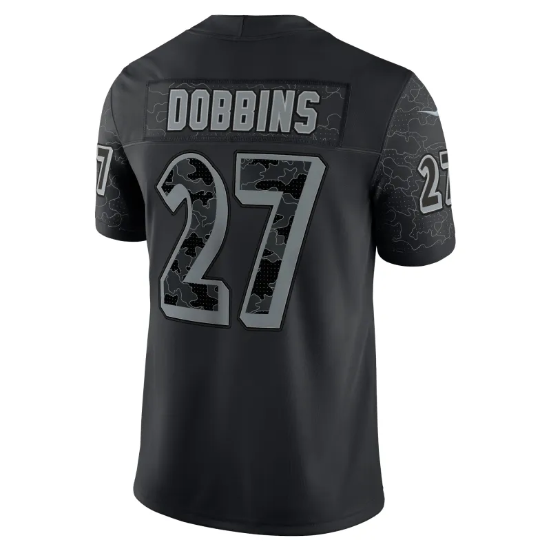 Men's Baltimore Ravens J.K. Dobbins Black RFLCTV Limited Jersey