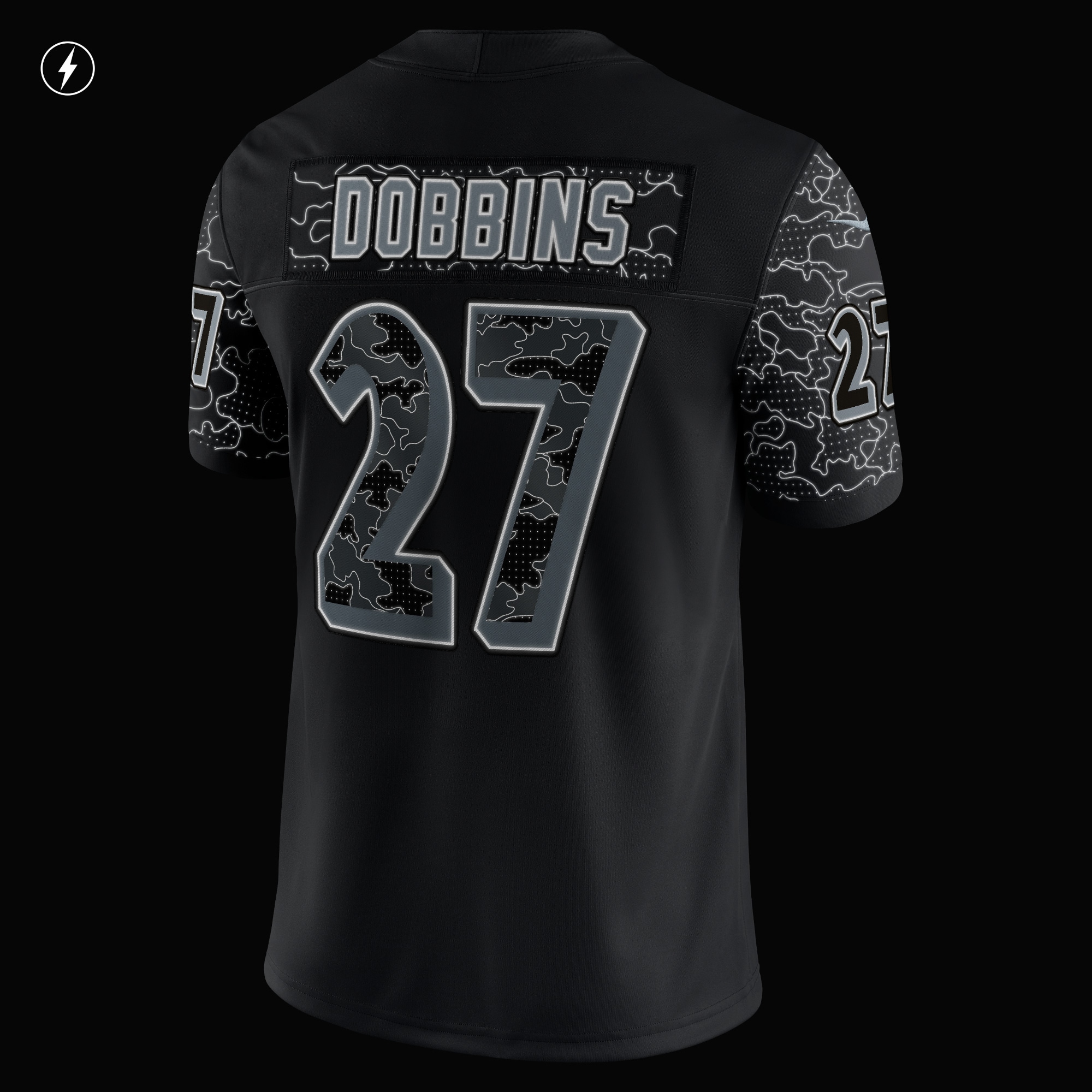 Men's Baltimore Ravens J.K. Dobbins Black RFLCTV Limited Jersey