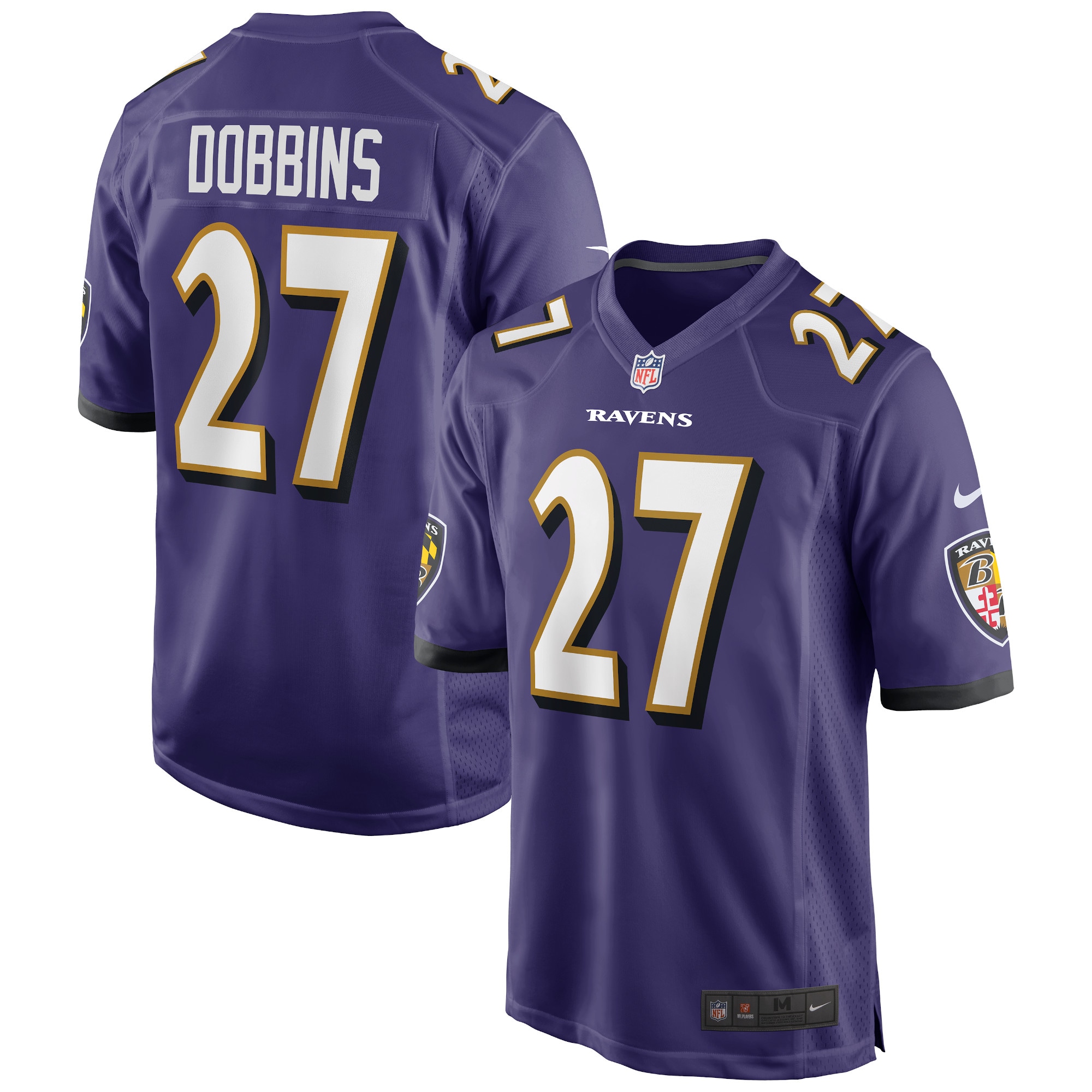 Men's Baltimore Ravens J.K. Dobbins Purple Game Jersey