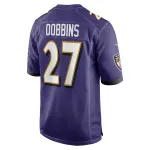 Men's Baltimore Ravens J.K. Dobbins Purple Game Jersey