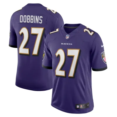 Men's Baltimore Ravens J.K. Dobbins Purple Vapor Limited Jersey 01