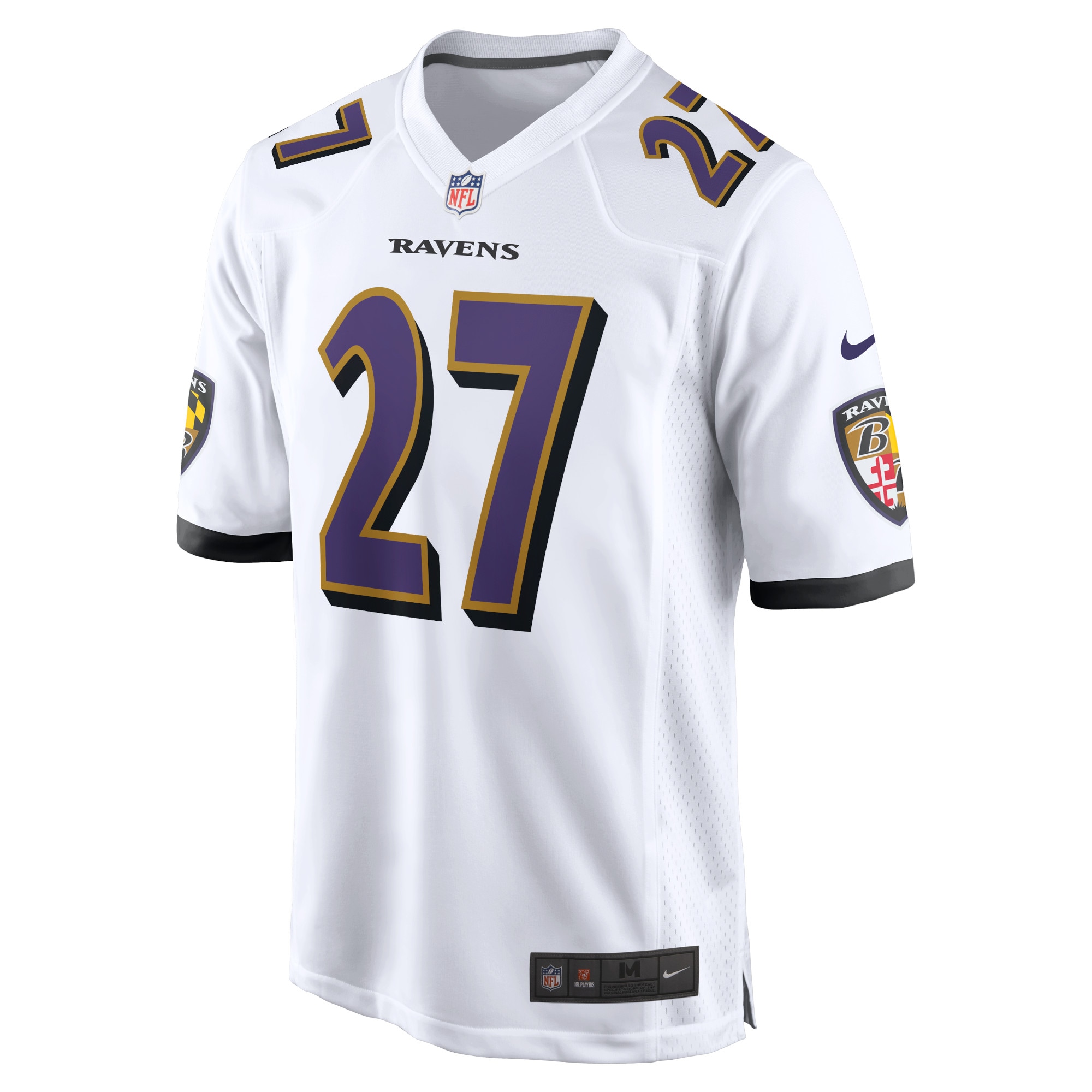 Men's Baltimore Ravens J.K. Dobbins White Game Jersey