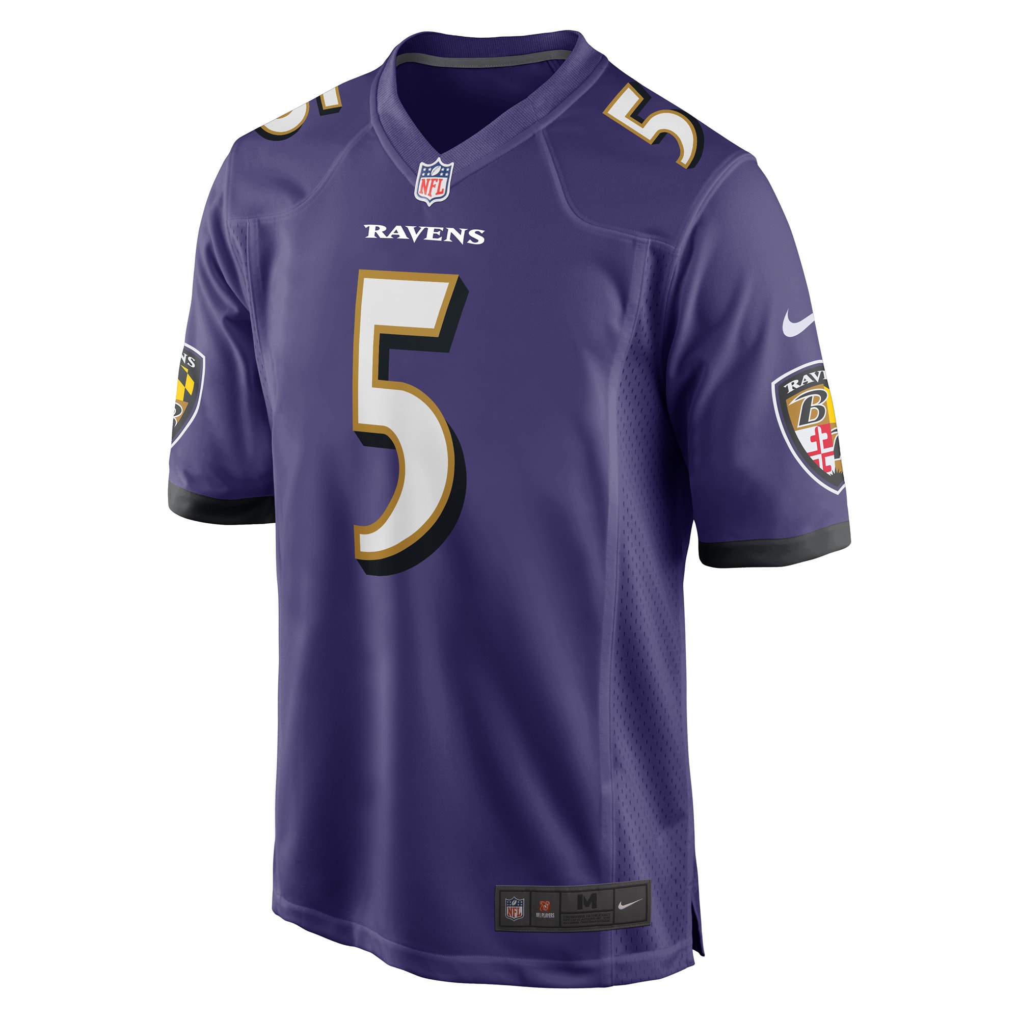 Men's Baltimore Ravens Jalyn Armour-Davis Purple Game Player Jersey