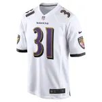 Men's Baltimore Ravens Jamal Lewis White Retired Player Game Jersey